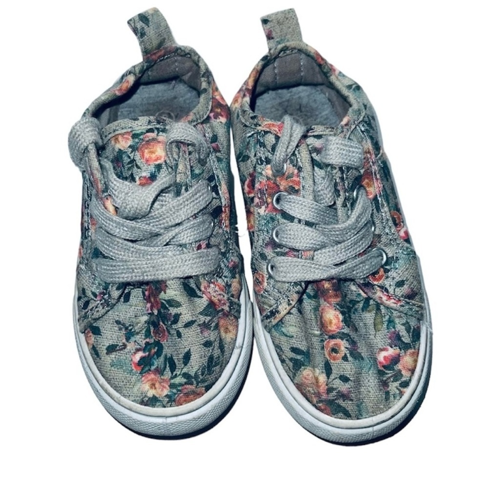 Swiggles Gray Floral Shoes Sz 8